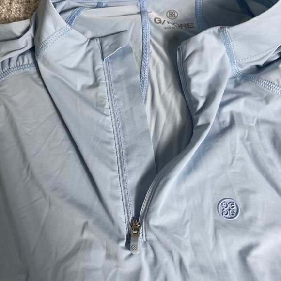 G/Fore Featherweight First Layer Zip Top Olive Womens XL Golf GFore UV Blue NWT - Picture 5 of 11